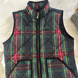 JCREW plaid puffer vest (XS)